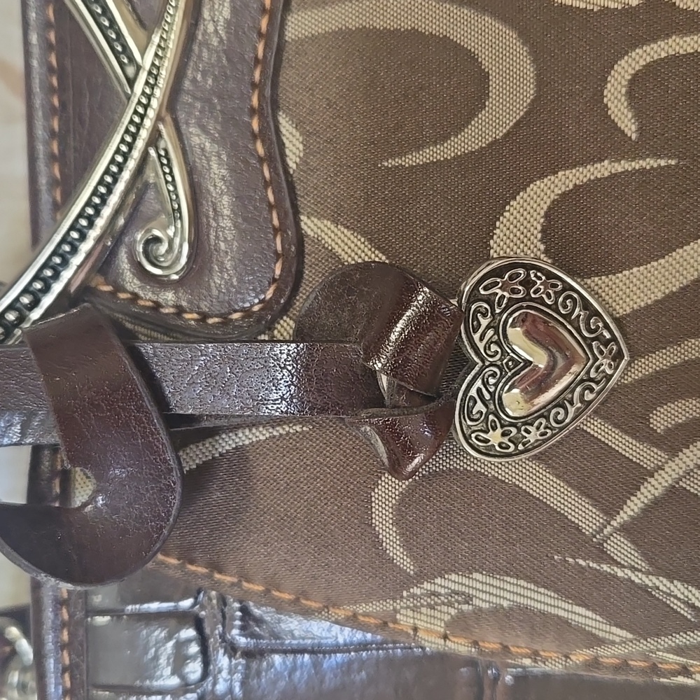 Designer Inspired Versatile Brown Heart-Patterned… - image 2